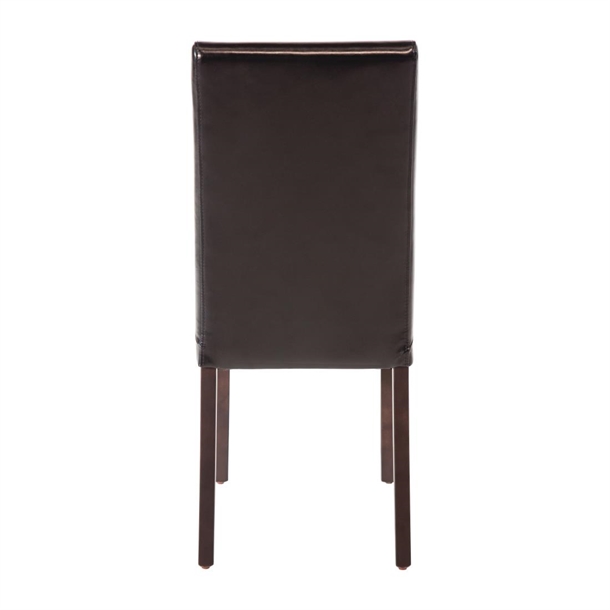 Bolero Faux Leather Dining Chairs Black (2 Pack)