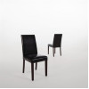 Bolero Faux Leather Dining Chairs Black (2 Pack)