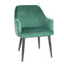 Bolero Lia Velvet Chairs Dark Green (2 Pack)