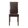 Bolero Faux Leather Dining Chairs Brown (2 Pack)