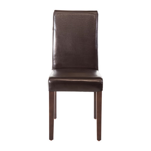 Bolero Faux Leather Dining Chairs Brown (2 Pack)