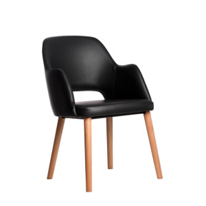 Furnlink Durafurn Sorbet Arm Chair-Black (2 Pack)