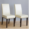 Bolero Faux Leather Dining Chairs Cream (2 Pack)
