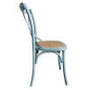 Bolero Blue Wooden Dining Chairs with Backrest (Pack of 2)