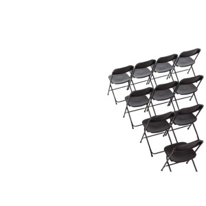 Bolero PP Folding Chairs Black (10 Pack)