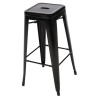 Bolero High Metal Bar Stools Black (4 Pack)