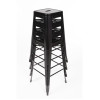 Bolero High Metal Bar Stools Black (4 Pack)