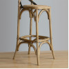 Bolero Wooden Bar Stool with Backrest
