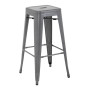 Bolero Bistro Metal High Bar Stool Gun Metal Grey (4 Pack)
