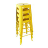 Bolero Bistro Metal High Bar Stool Yellow (4 Pack)