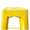 Bolero Bistro Metal High Bar Stool Yellow (4 Pack)