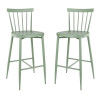 Bolero Windsor Aluminium Green High Stools (2 Pack)
