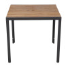 Bolero Square Steel and Acacia Table 800mm