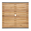 Bolero Square Steel and Acacia Table 800mm