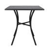 Bolero Black Steel Patterned Square Bistro Table 700mm
