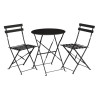 Bolero Black Pavement Style Steel Table 595mm