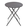Bolero Black Pavement Style Steel Table 595mm