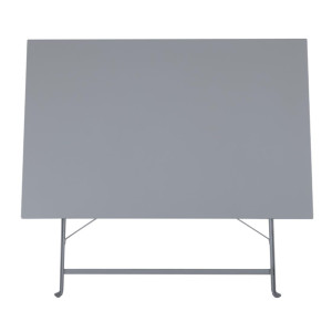 Bolero Pavement Style Folding Table Grey 1100mm x 700mm