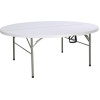 Bolero Round Centre Folding Table 6ft White