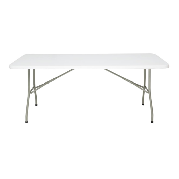 Bolero Rectangular Folding Table 6ft White