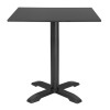 Bolero Matte Black Square Outdoor Table Top 700mm