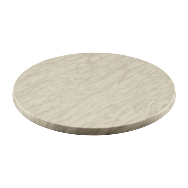 2 x Furnlink Werzalit Marble 800mm dia Duratop Tabletop by SM France