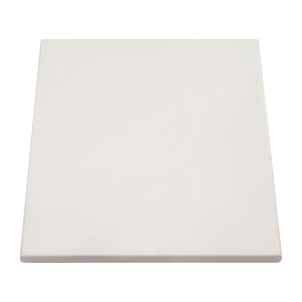 2 x Werzalit White 800mm Square Duratop Tabletop by SM France