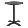 Bolero Matte Black Round Outdoor Table Top 600mm