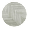Bolero Pre-Drilled Round Table Top Chevron Design 600mm