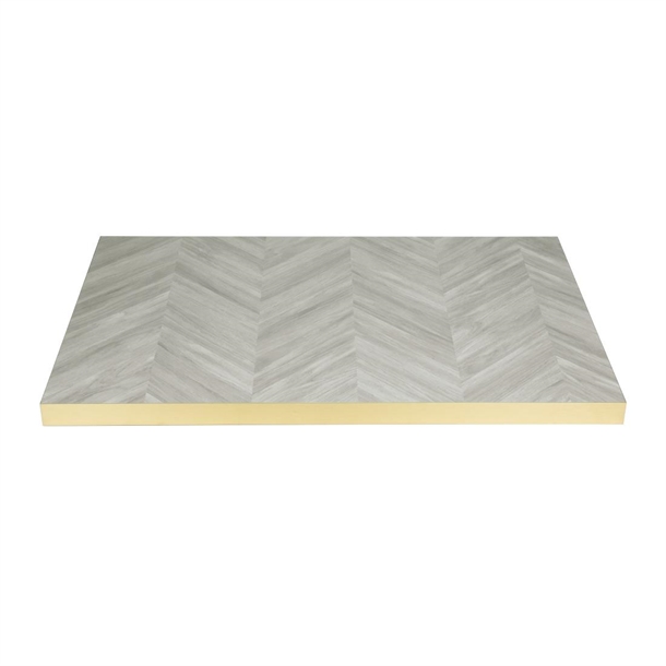 Bolero Rectangular Table Top Chevron Design 1100mm x 700mm