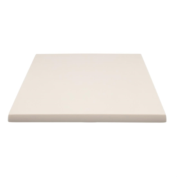 2 x Werzalit White 600mm Square Duratop Tabletop by SM France