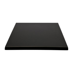 2 x Werzalit Black 600mm Square Duratop Tabletop by SM France