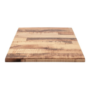 2 x Werzalit Rustic Kansas 600mm Square Duratop Tabletop by SM France