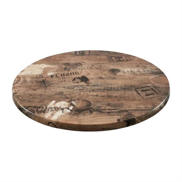 2 x Werzalit 800mm dia Duratop Tabletop by SM France