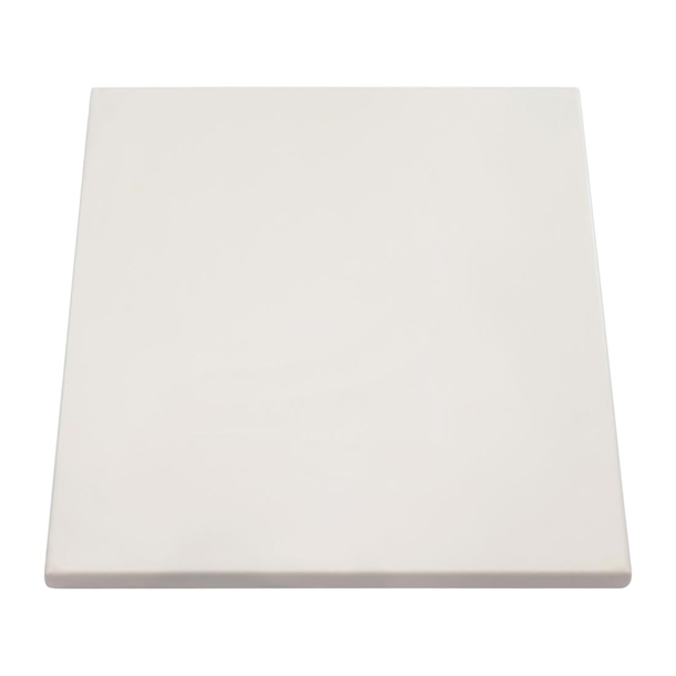 2 x Werzalit White 700mm Square Duratop Tabletop by SM France