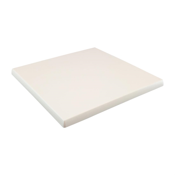 2 x Werzalit White 700mm Square Duratop Tabletop by SM France