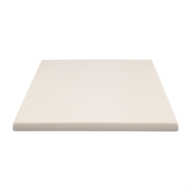 2 x Werzalit White 700mm Square Duratop Tabletop by SM France