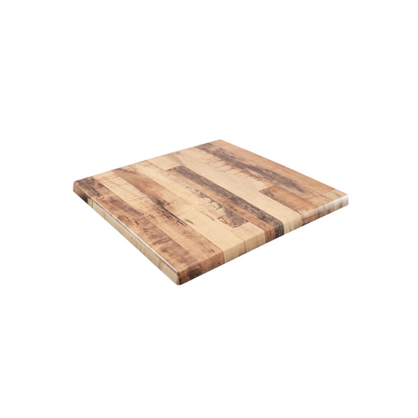 2 x Werzalit Rustic Kansas 700mm Square Duratop Tabletop by SM France