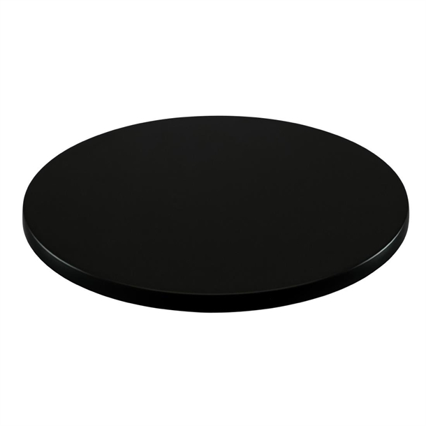 2 x Werzalit Black 600mm dia Duratop Tabletop by SM France