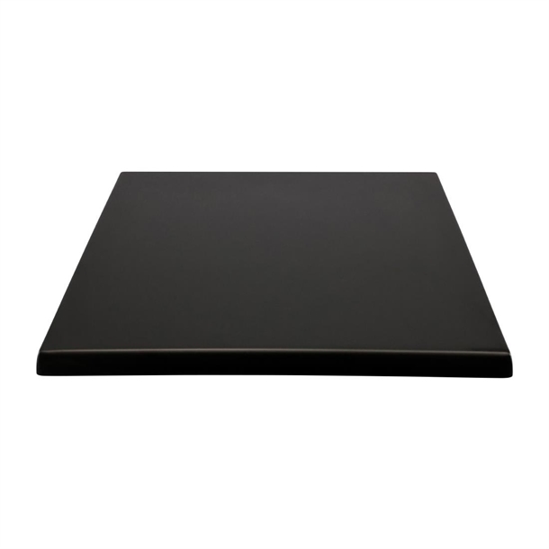 2 x Werzalit Black 800mm Square Duratop Tabletop by SM France