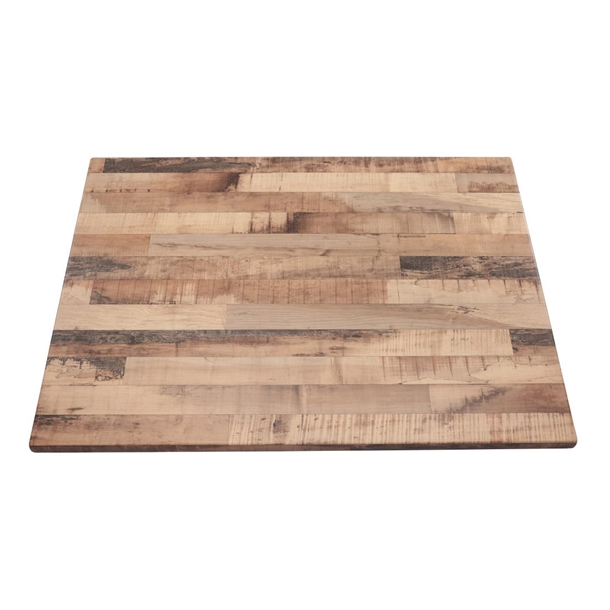2 x Werzalit Rustic Kansas1200x800mm Rectangle Duratop Tabletop by SM France