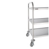 Vogue Stainless Steel 3 Tier Clearing Trolley Large