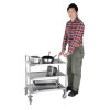 Vogue Stainless Steel 3 Tier Clearing Trolley Small