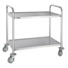 Vogue Stainless Steel 2 Tier Clearing Trolley Medium