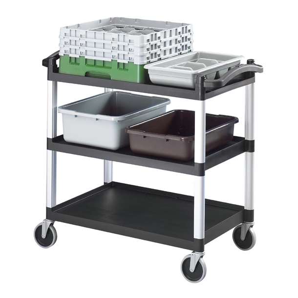 Cambro KD Large Utility Cart Black