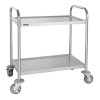 Vogue Stainless Steel 2 Tier Clearing Trolley Small