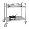 Vogue Stainless Steel 2 Tier Clearing Trolley Small