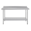 Vogue Stainless Steel Prep Table with Splashback 1500mm