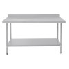 Vogue Stainless Steel Prep Table with Splashback 1500mm