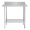 Vogue Premium Stainless Steel Table with Splashback 900mm